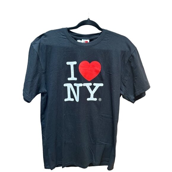 NWT I‎ Love NY Officially Licensed T-Shirt Black Red White Unisex Size Large - Picture 1 of 5